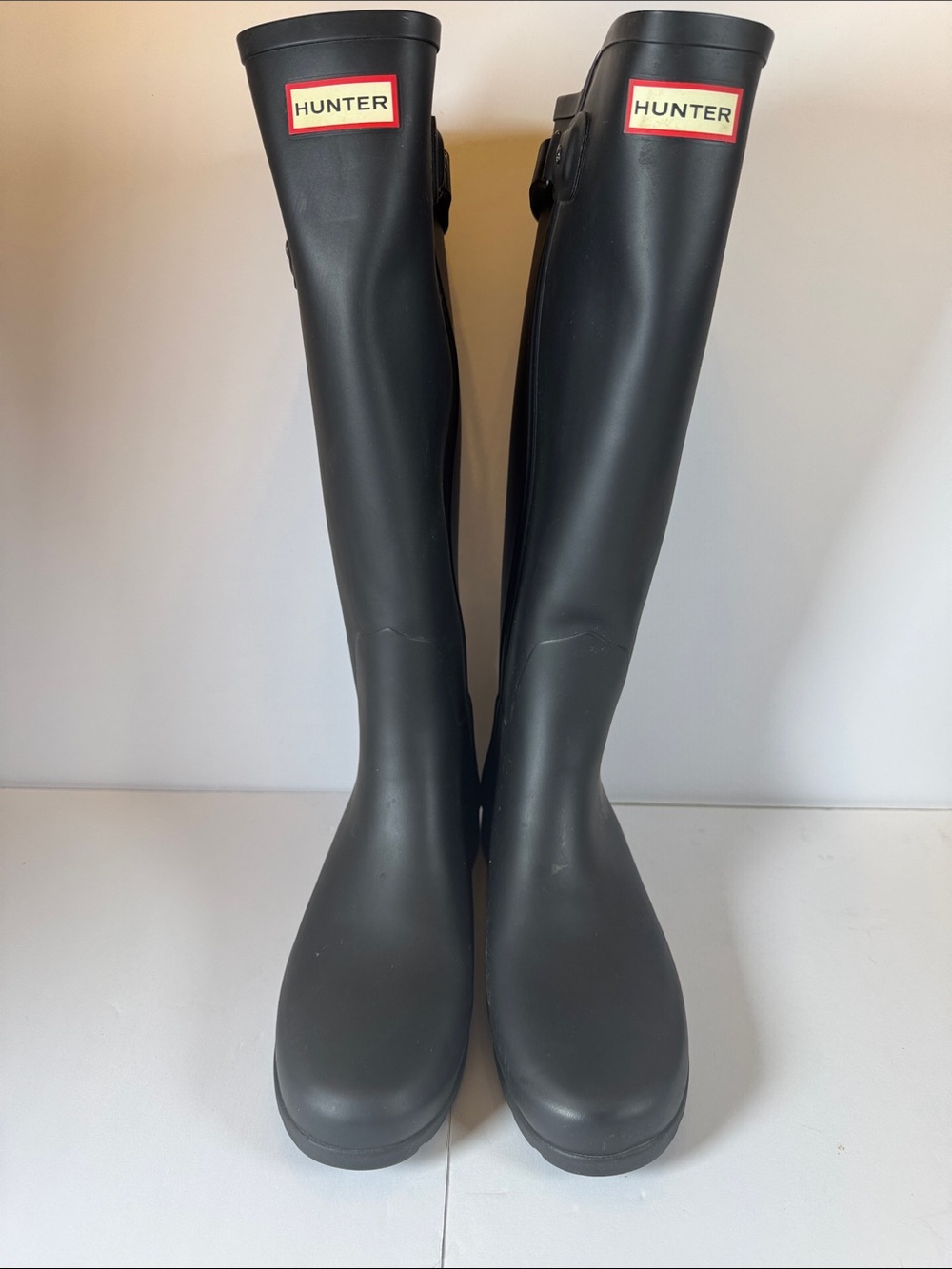 Hunter Black Tall matte Rain Boots